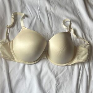 Auden Cream Lace Trim Bra
